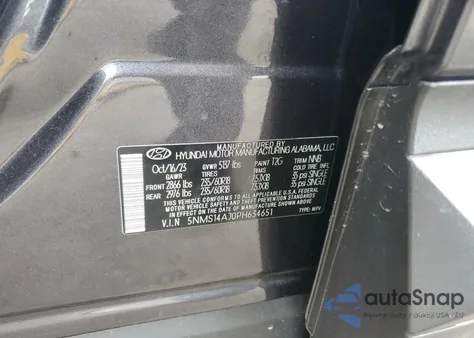 2023 Hyundai Santa Fe Se из США, поврежденный, VIN 5NMS14AJ0PH634651